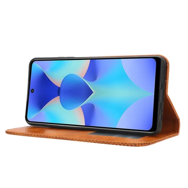 BUSINESS Peňaženkový kryt pre Tecno Spark 10 Pro hnedý
