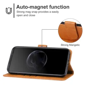 SMOOTH Peňaženkové puzdro Asus ROG Phone 7 hnedé