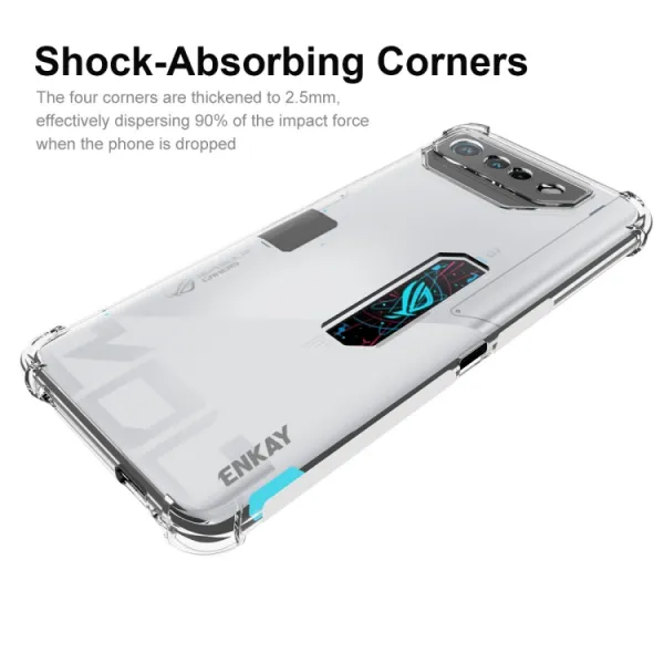 ENKAY AIRBAG Extra odolný kryt Asus ROG Phone 7 Ultimate priehľadný