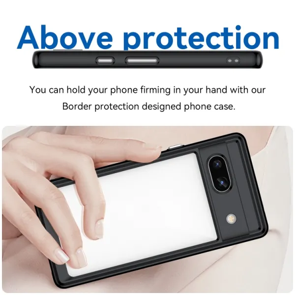 CRYSTAL Ochranný kryt pre Google Pixel 7a čierny