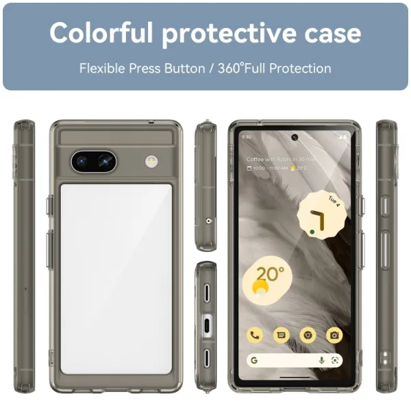 CRYSTAL Ochranný kryt pre Google Pixel 7a šedý