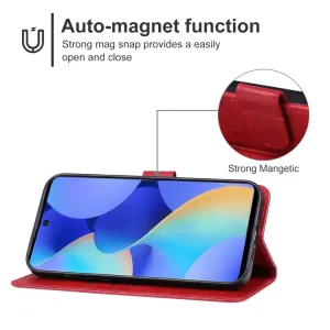 SMOOTH Peňaženkové puzdro Tecno Spark 10 Pro červené