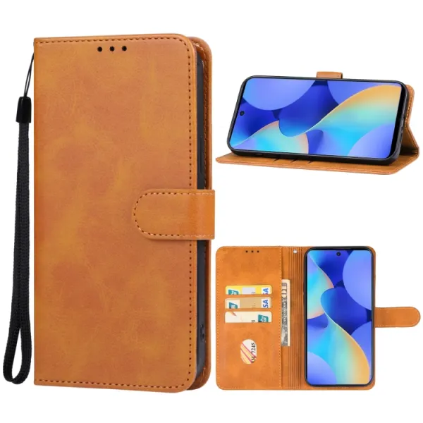 SMOOTH Peňaženkové puzdro Tecno Spark 10 Pro hnedé