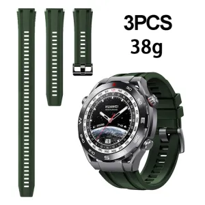SILICONE 3PCS Remienok pre Huawei Watch Ultimate zelený