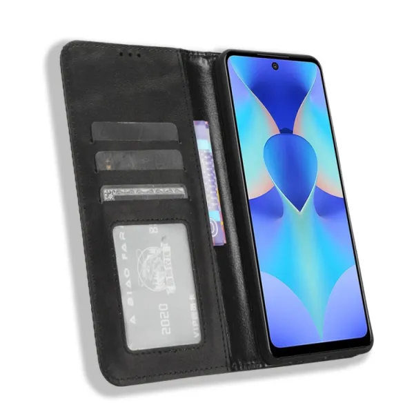 BUSINESS Peňaženkový kryt pre Tecno Spark 10 Pro čierny