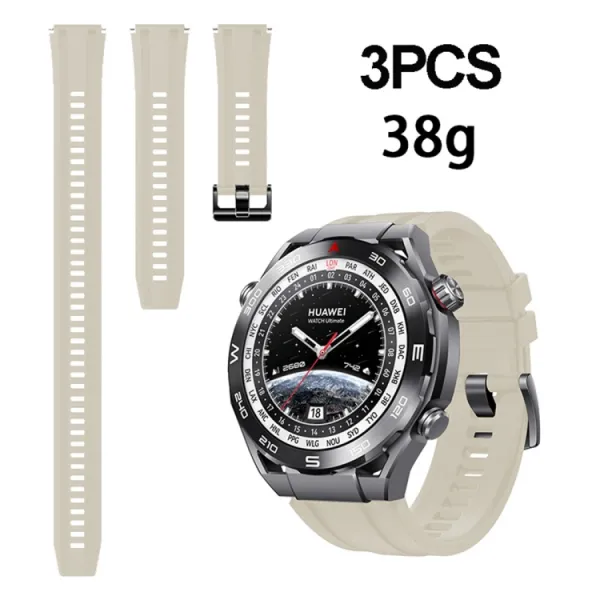 SILICONE 3PCS Remienok pre Huawei Watch Ultimate béžový