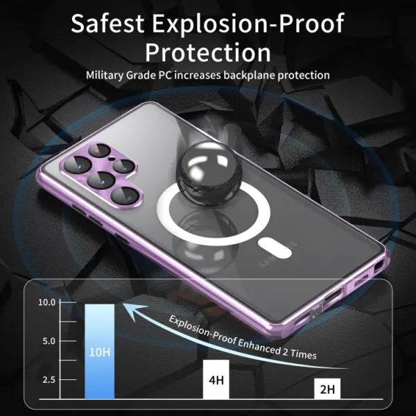 MAGSAFE MAGNETIC Celotelový ochranný kryt Samsung Galaxy S21 5G strieborný
