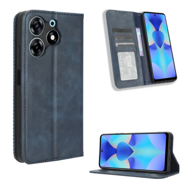 BUSINESS Peňaženkový kryt pre Tecno Spark 10 Pro modrý