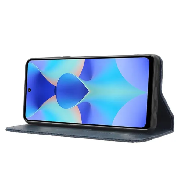 BUSINESS Peňaženkový kryt pre Tecno Spark 10 Pro modrý