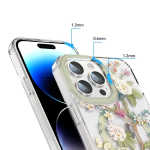 FLOWER MAGSAFE Kryt pre Apple iPhone 14 GREEN