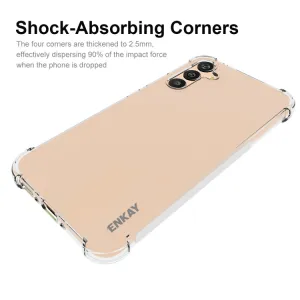 ENKAY SET Priehľadný obal + 3D ochranné sklo Samsung Galaxy A34 5G
