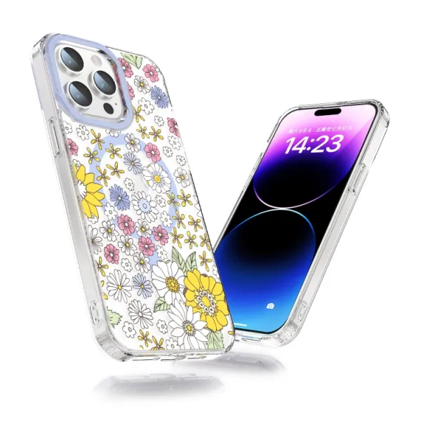 FLOWER MAGSAFE Kryt pre Apple iPhone 13 PURPLE