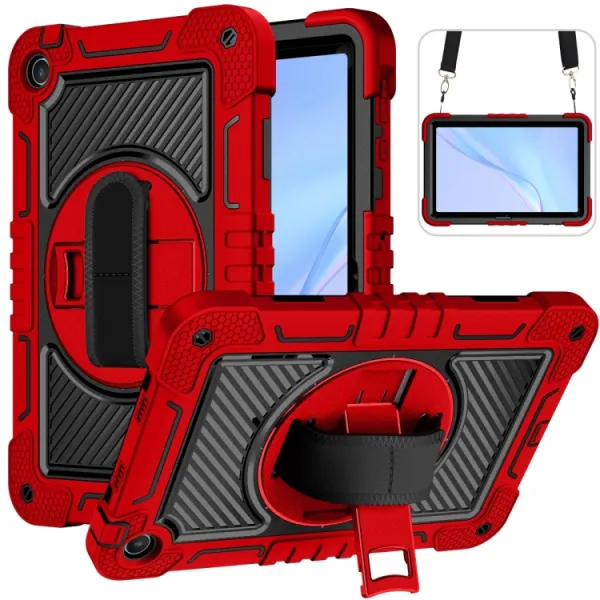 SOLID Odolný kryt pre Huawei MatePad SE červený-čierny