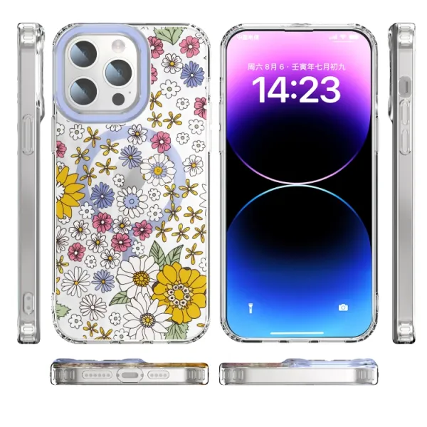 FLOWER MAGSAFE Kryt pre Apple iPhone 13 PURPLE