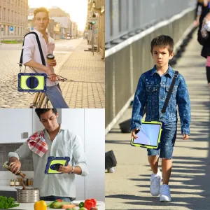 SOLID Odolný kryt pre Huawei MatePad SE modrý-zelený