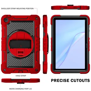 SOLID Odolný kryt pre Huawei MatePad SE červený-čierny