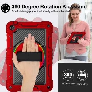 SOLID Odolný kryt pre Huawei MatePad SE červený-čierny