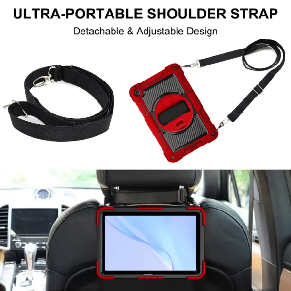 SOLID Odolný kryt pre Huawei MatePad SE červený-čierny