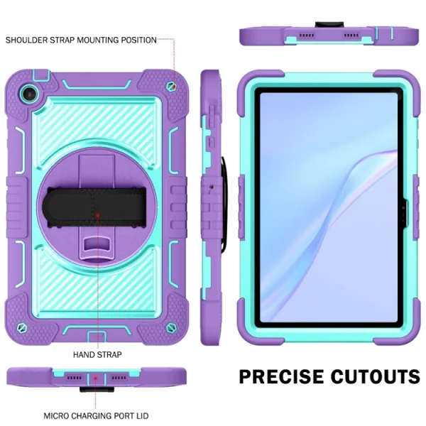 SOLID Odolný kryt pre Huawei MatePad SE fialový-mentolový
