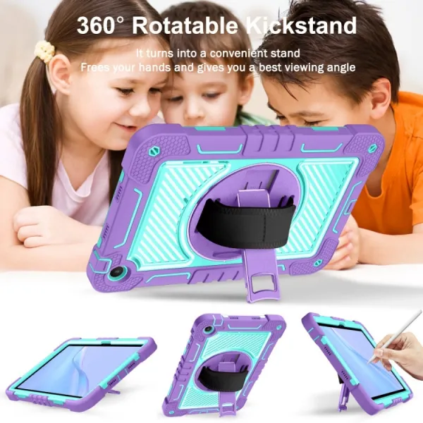 SOLID Odolný kryt pre Huawei MatePad SE fialový-mentolový