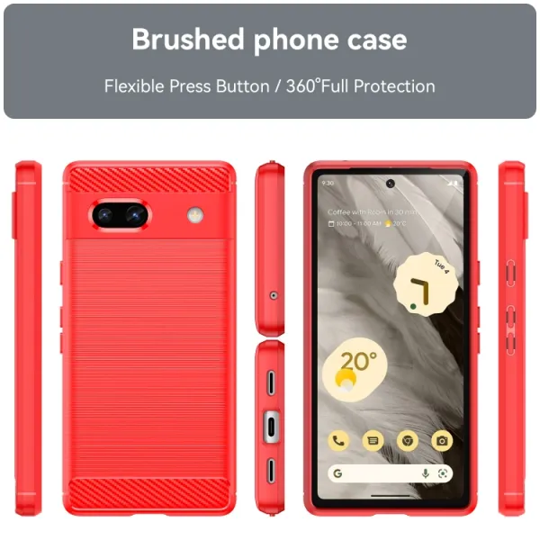 FLEXI TPU Kryt pre Google Pixel 7a červený