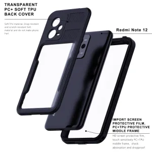 RED PEPPER Obojstranný kryt pre Xiaomi Redmi Note 12 5G čierny