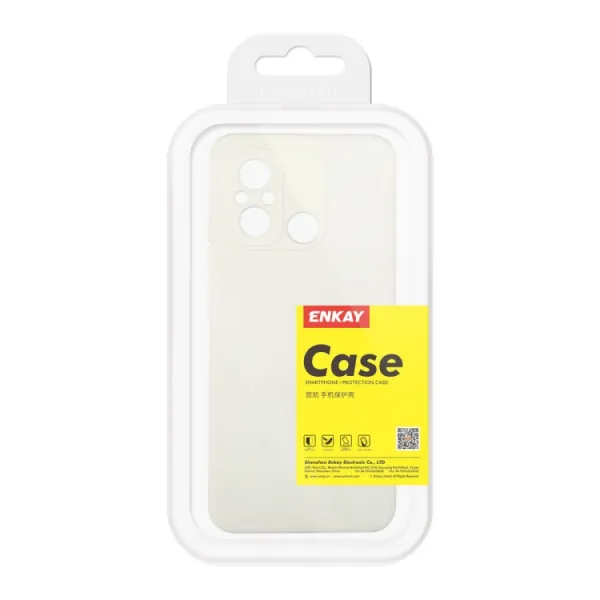 ENKAY SET Silikónový obal a 2D sklo Xiaomi Redmi 12C bežový