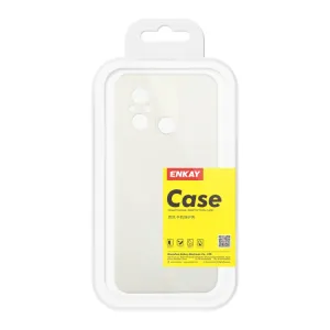 ENKAY SET Silikónový obal a 2D sklo Xiaomi Redmi 12C bežový