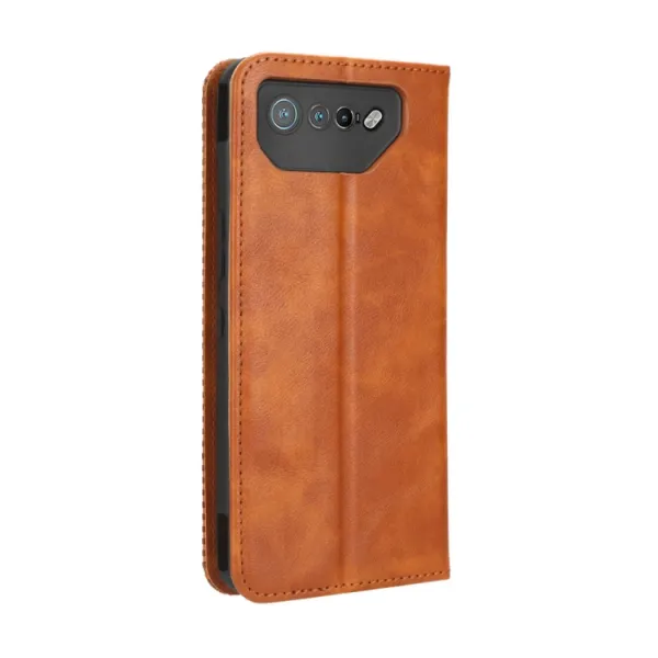 BUSINESS Peňaženkový kryt pre Asus ROG Phone 7 hnedý