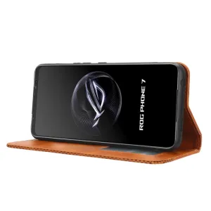 BUSINESS Peňaženkový kryt pre Asus ROG Phone 7 hnedý