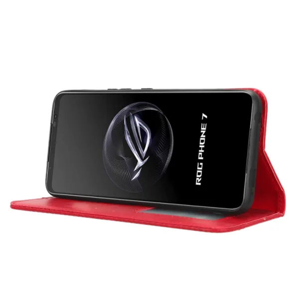 BUSINESS Peňaženkový kryt pre Asus ROG Phone 7 červený