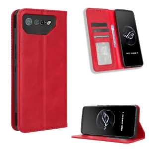 BUSINESS Peňaženkový kryt pre Asus ROG Phone 7 červený