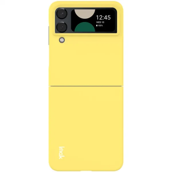 IMAK JS-2 Plastový kryt pre Samsung Galaxy Z Flip4 5G žltý