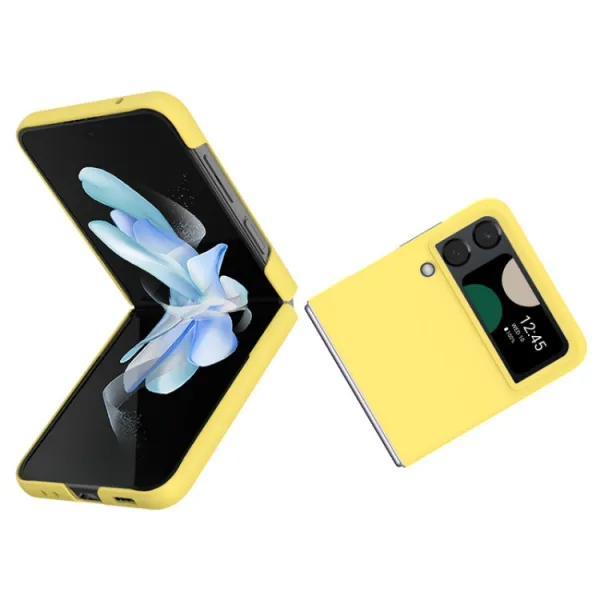 IMAK JS-2 Plastový kryt pre Samsung Galaxy Z Flip4 5G žltý