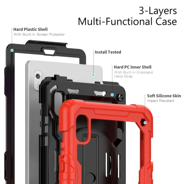 SOLID 360 Obal pre Lenovo Tab M9 červený