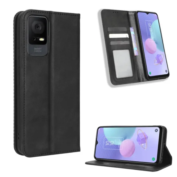 BUSINESS Peňaženkový kryt pre TCL 408 čierny