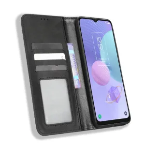 BUSINESS Peňaženkový kryt pre TCL 408 čierny