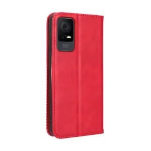 BUSINESS Peňaženkový kryt pre TCL 408 červený