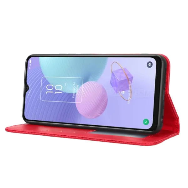 BUSINESS Peňaženkový kryt pre TCL 408 červený