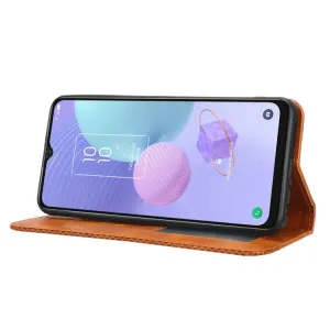 BUSINESS Peňaženkový kryt pre TCL 408 hnedý
