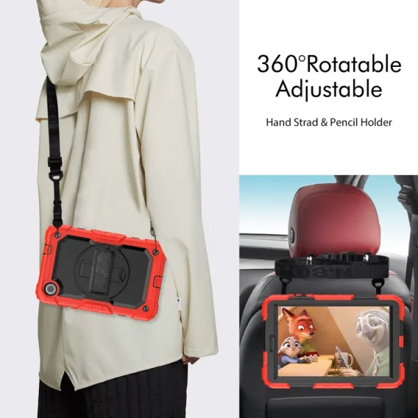 SOLID 360 Obal pre Lenovo Tab M8 4. generácia (4th gen) červený