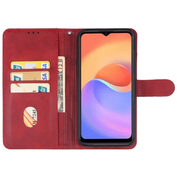 SMOOTH Peňaženkové puzdro pre ZTE Blade A52 Lite červené