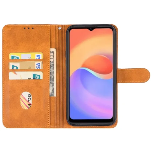 SMOOTH Peňaženkové puzdro pre ZTE Blade A52 Lite hnedé