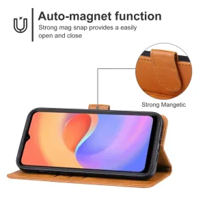 SMOOTH Peňaženkové puzdro pre ZTE Blade A52 Lite hnedé