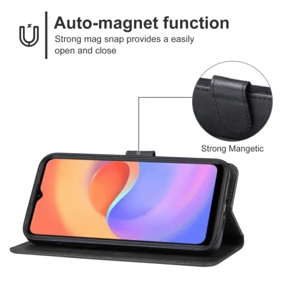 SMOOTH Peňaženkové puzdro pre ZTE Blade A52 Lite čierne
