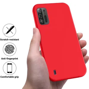 RUBBER Ochranný kryt pre ZTE Blade A52 Lite červený
