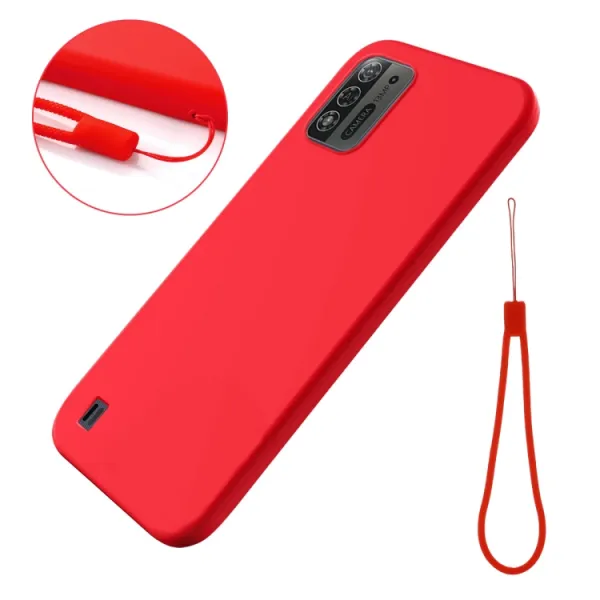 RUBBER Ochranný kryt pre ZTE Blade A52 Lite červený