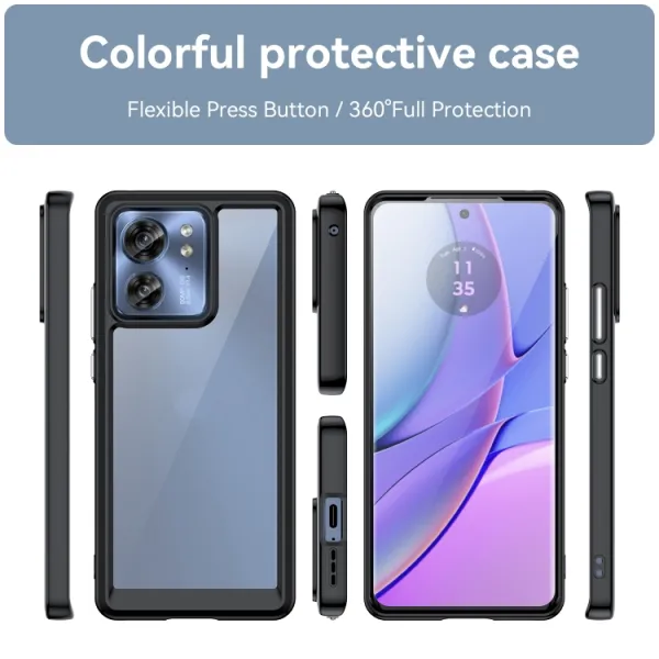 CRYSTAL Ochranný kryt pre Motorola Edge 40 čierny
