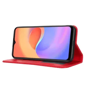 BUSINESS Peňaženkový kryt pre ZTE Blade A52 Lite červený