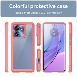 CRYSTAL Ochranný kryt pre Motorola Edge 40 červený